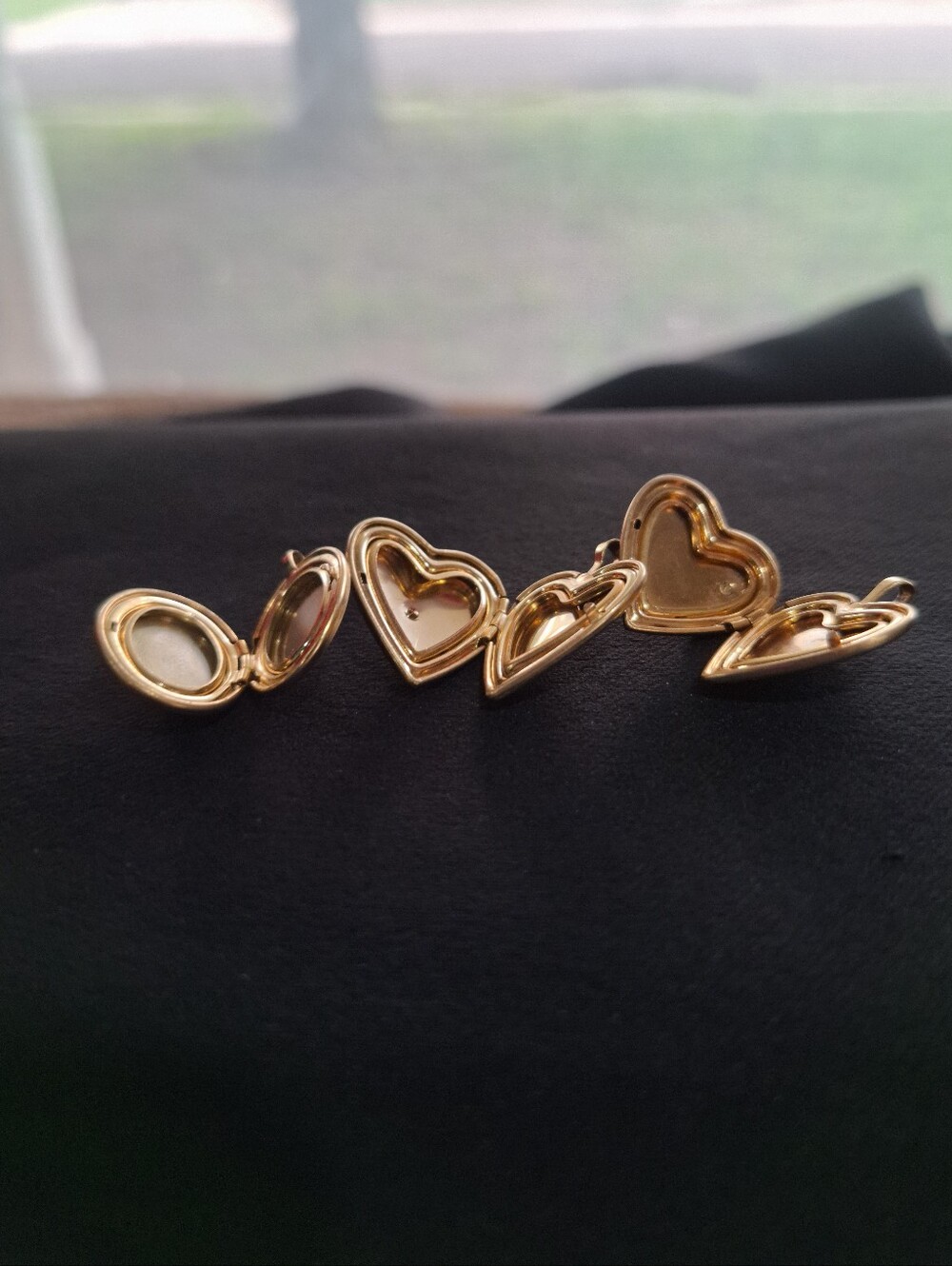 Vintage Black Hills Gold GF 3 Locket Bundle No Chain - Picture 6 of 11